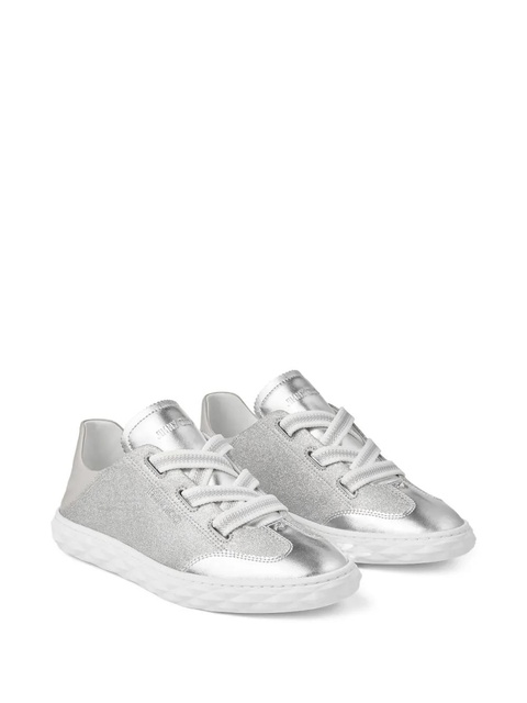 Jimmy Choo embroidered-logo sneakers - Silver - zdjęcie produktu nr 2