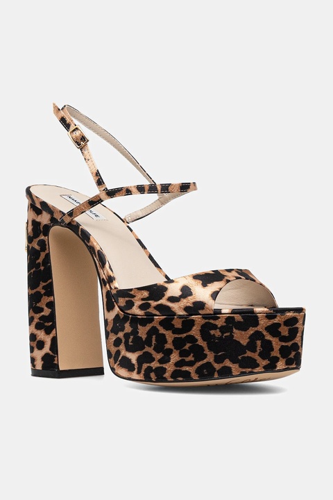 Naked Wolfe sandały Fire kolor brązowy Fire Satin Leopard - zdjęcie produktu nr 1
