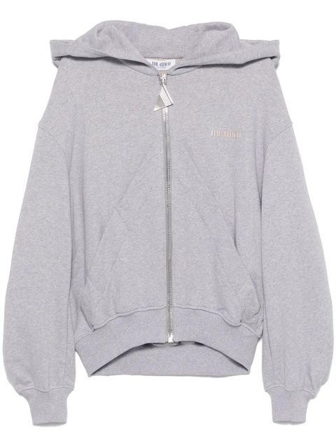 The Attico raised-logo hoodie - Grey - zdjęcie produktu nr 1