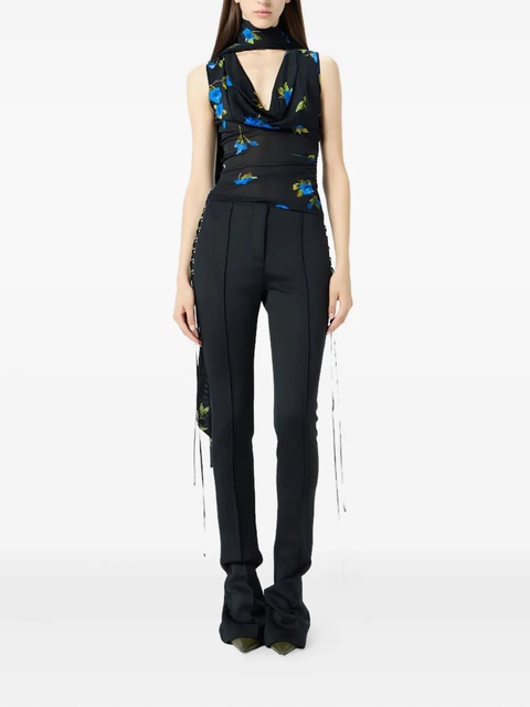 Blumarine V-neck floral top - Blue - zdjęcie produktu nr 2