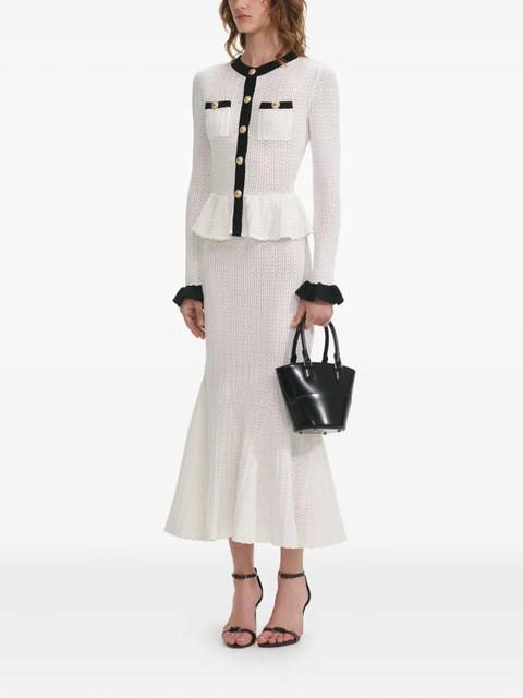 Self-Portrait knitted dress - White - zdjęcie produktu nr 2