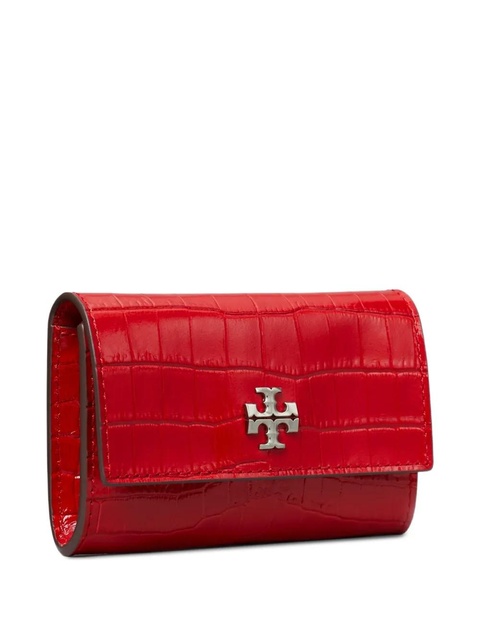 Tory Burch Kira croc-embossed flap wallet - Red - zdjęcie produktu nr 2