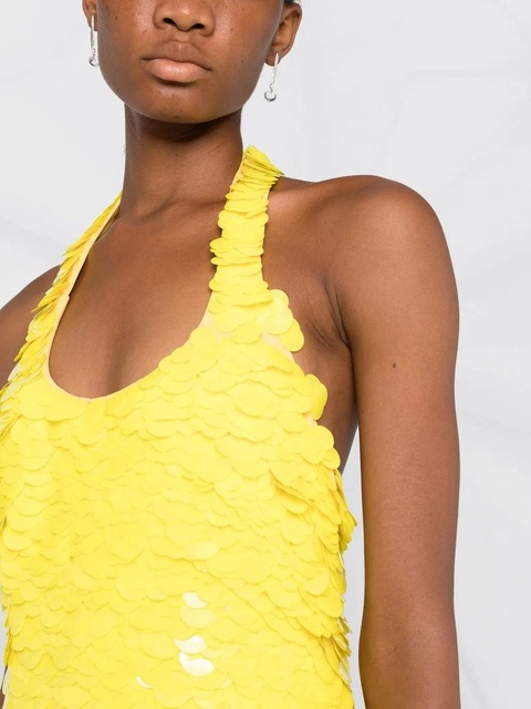 The Attico scale-effect cut-out mini dress - Yellow - zdjęcie produktu nr 2