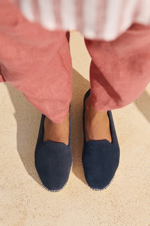 Manebi espadryle zamszowe Hamptons Double Sole Espadrilles damskie kolor czarny na platformie K 1.5 D0 - zdjęcie produktu nr 2