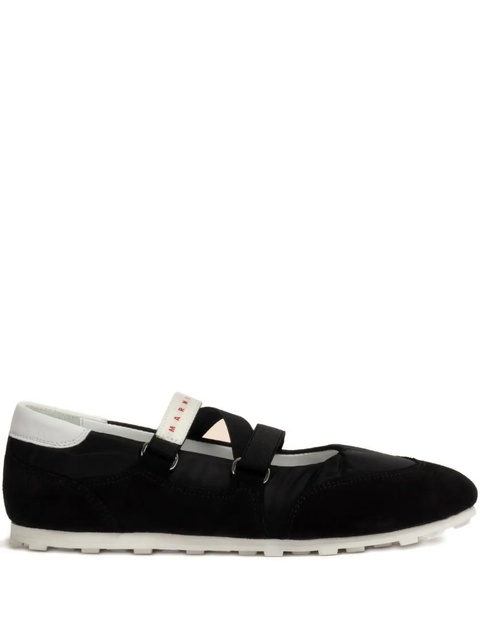 Marni elastic strap ballerina sneakers - Black - zdjęcie produktu nr 1