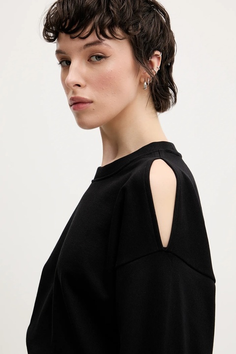 Karl Lagerfeld Jeans bluza damska kolor czarny gładka A2W20062 - zdjęcie produktu nr 2