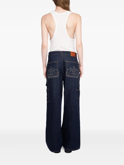 Zadig&Voltaire embroidered-details wide-leg jeans - Blue - zdjęcie produktu nr 2