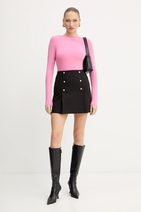 Karl Lagerfeld longsleeve kolor różowy A4W17045 - zdjęcie produktu nr 2