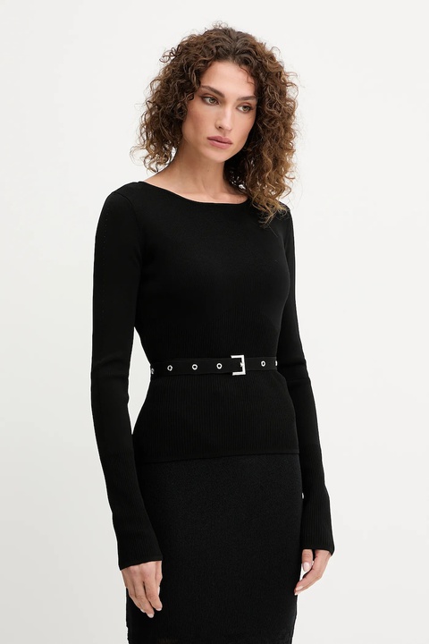 Patrizia Pepe sweter damski kolor czarny lekki 8K0309 K274 - zdjęcie produktu nr 1