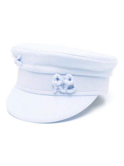 Ruslan Baginskiy logo-appliqué linen cap - Blue - zdjęcie produktu nr 1