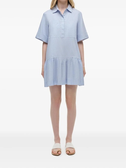 Simkhai Cris striped tiered shirt dress - Blue - zdjęcie produktu nr 2