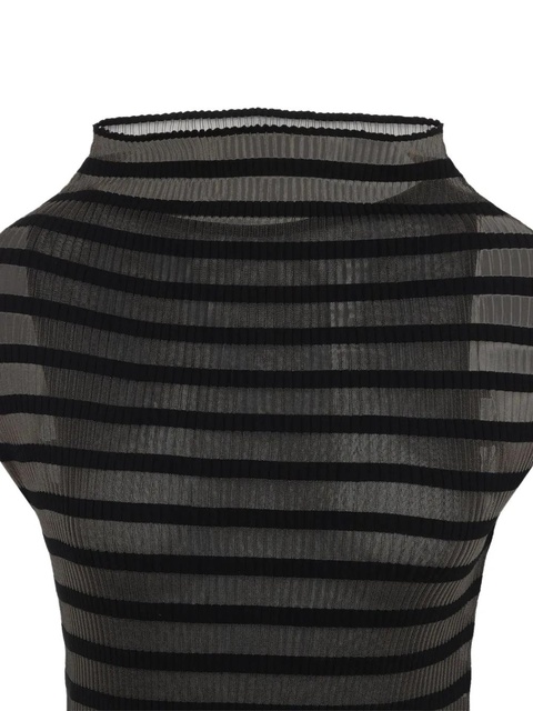 Jean Paul Gaultier striped maxi dress - Black - zdjęcie produktu nr 2