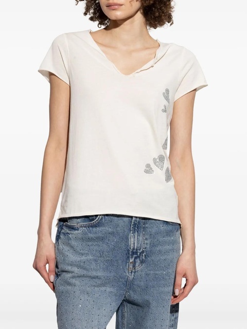 Zadig&Voltaire rhinestone-embellished T-shirt - Neutrals - zdjęcie produktu nr 2