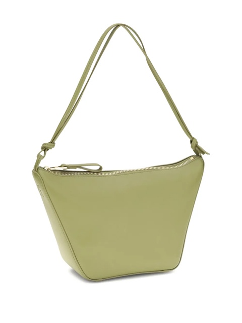 LOEWE Mini Hammock strap zip-top shoulder bag - Green - zdjęcie produktu nr 2