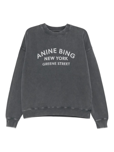 ANINE BING logo-print sweater - Grey - zdjęcie produktu nr 1