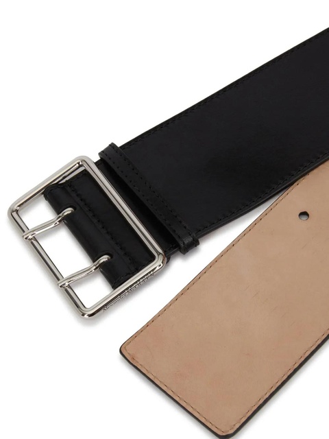 Alexander McQueen wide military belt - Black - zdjęcie produktu nr 2