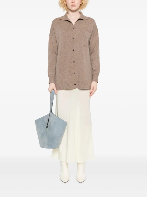 Max Mara buttoned chest-pocket cardigan - Brown - zdjęcie produktu nr 1