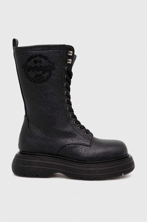 Chiara Ferragni workery damskie kolor czarny na platformie CF3251_001 - zdjęcie produktu nr 1