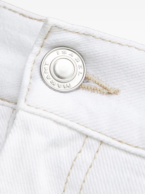 ISABEL MARANT logo-patch jeans - White - zdjęcie produktu nr 2