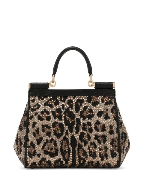 Dolce & Gabbana small Sicily crystal-embellished tote bag - Neutrals - zdjęcie produktu nr 2