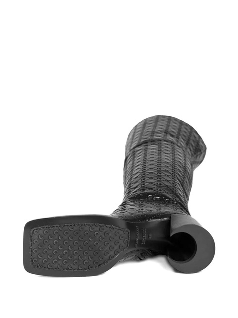 Marine Serre 65mm monogram-embossed leather boots - Black - zdjęcie produktu nr 2