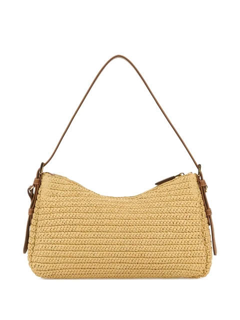 Prada large Aimée raffia leather shoulder bag - Neutrals - zdjęcie produktu nr 2