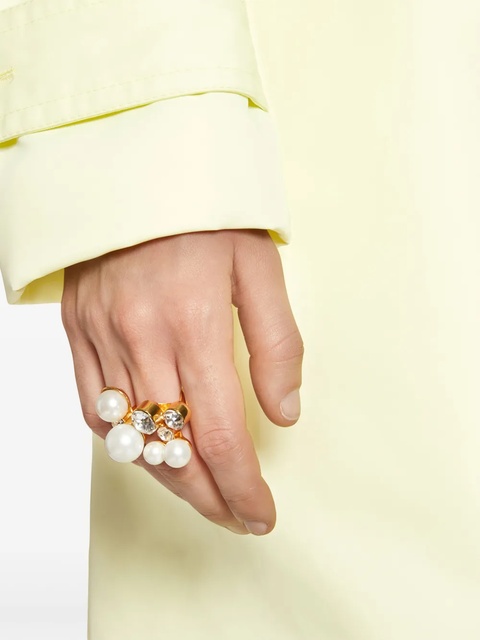 DRIES VAN NOTEN ornamented brass ring - Gold - zdjęcie produktu nr 2