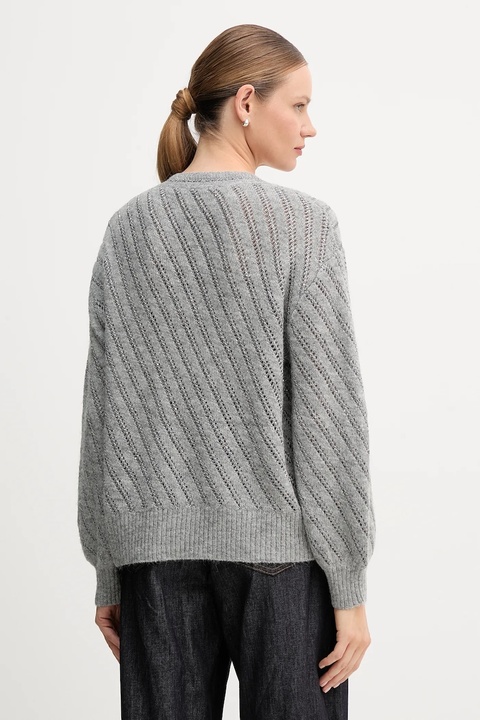 Marc Aurel sweter z domieszką wełny damski kolor szary 8042-8000-82096 - zdjęcie produktu nr 2