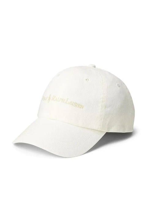 Polo Ralph Lauren czapka z daszkiem bawełniana kolor biały gładka 211967360 - zdjęcie produktu nr 1