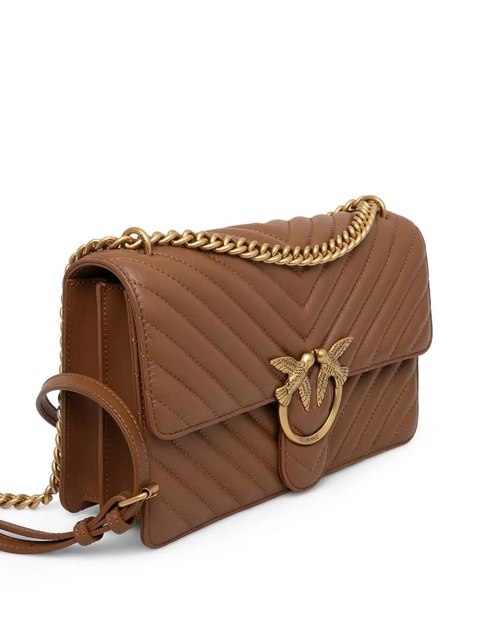PINKO love-birds chain-strap satchel bag - Brown - zdjęcie produktu nr 2