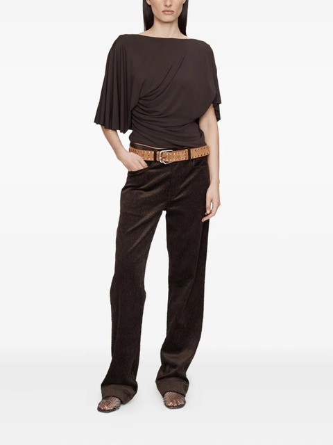 Christopher Esber fluted jersey top - Brown - zdjęcie produktu nr 2