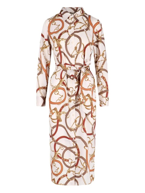 Lauren Ralph Lauren belted-waist midi shirt dress - Neutrals - zdjęcie produktu nr 1