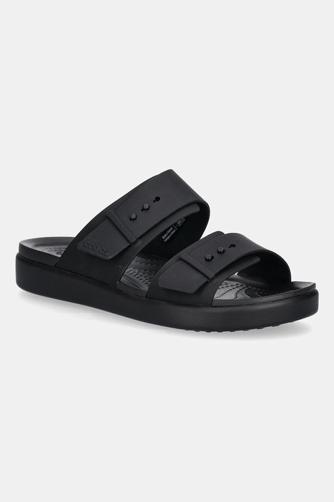 Crocs klapki Brooklyn Buckle Low damskie kolor czarny na platformie 211215 - zdjęcie produktu nr 1