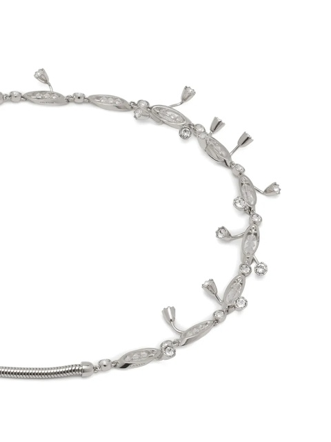 Lanvin crystal-embellished necklace - Silver - zdjęcie produktu nr 2