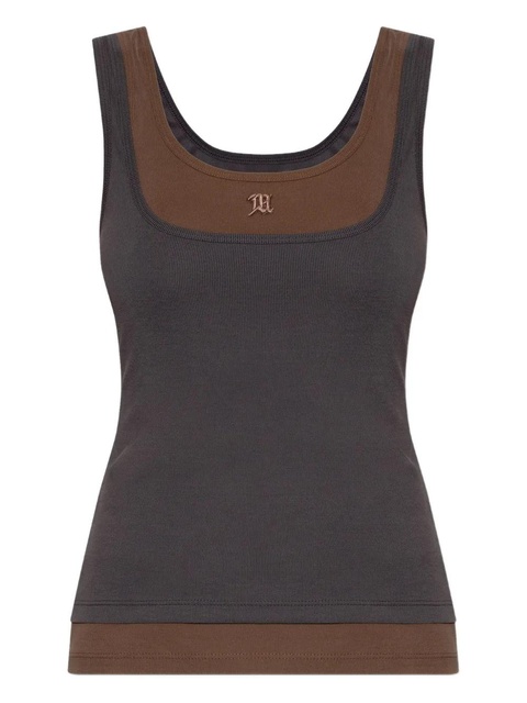 MISBHV embroidered layered top - Grey - zdjęcie produktu nr 1