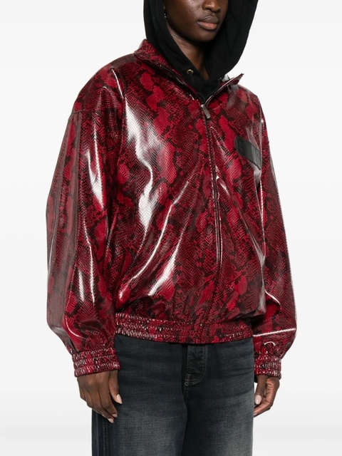 GCDS snakeskin-effect faux-leather jacket - Red - zdjęcie produktu nr 2