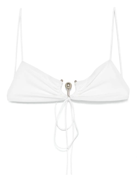 Christopher Esber Ruched Orbit bikini top - White - zdjęcie produktu nr 1