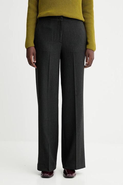Marc O'Polo spodnie damskie kolor szary proste high waist M09026210187 - zdjęcie produktu nr 1