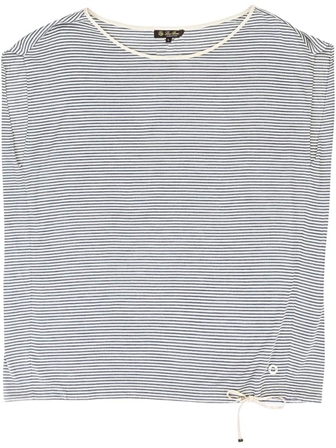 Loro Piana striped silk vest - White - zdjęcie produktu nr 1