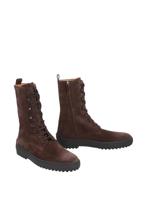 Tod's lace-up almond-toe boot - Brown - zdjęcie produktu nr 1