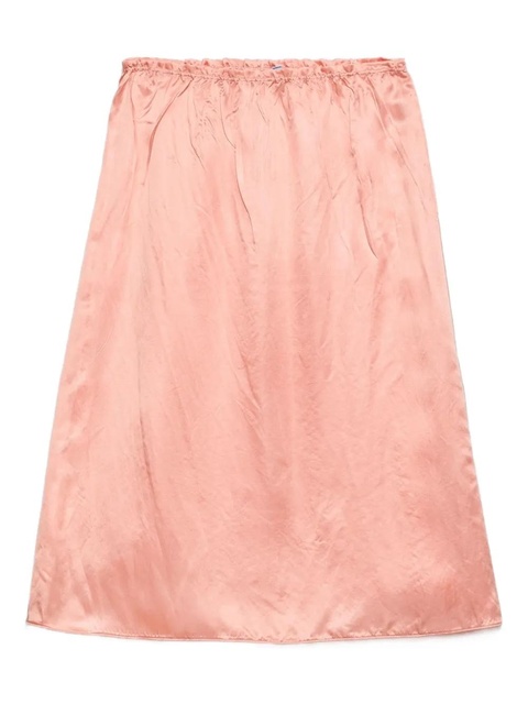 Prada elasticated-waist silk skirt - Orange - zdjęcie produktu nr 1