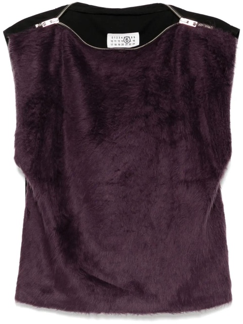 MM6 Maison Margiela zipper detailing vest - Purple - zdjęcie produktu nr 2