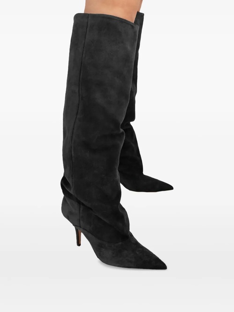 Paris Texas 75mm Ines suede boots - Black - zdjęcie produktu nr 2