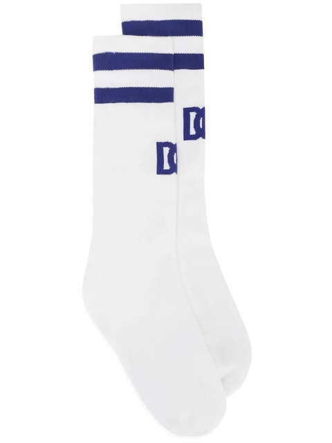 Dolce & Gabbana DG-logo jacquard socks - White - zdjęcie produktu nr 1