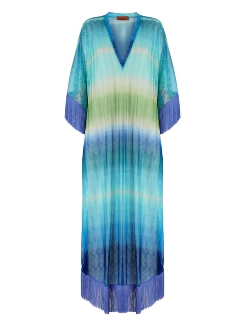 Missoni fringed kaftan - Blue - zdjęcie produktu nr 1
