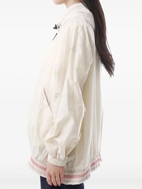 Moncler Grenoble embellished-hem raincoat - Neutrals - zdjęcie produktu nr 1