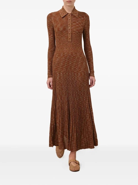 ZIMMERMANN Mouline buttoned midi dress - Brown - zdjęcie produktu nr 2