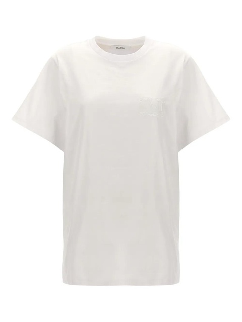 Max Mara embroidered crew-neck T-shirt - White - zdjęcie produktu nr 1