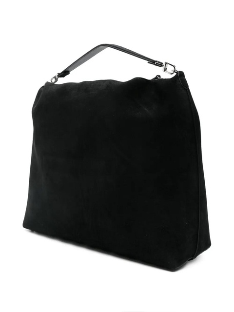 TOTEME bevel suede shoulder bag - Black - zdjęcie produktu nr 2