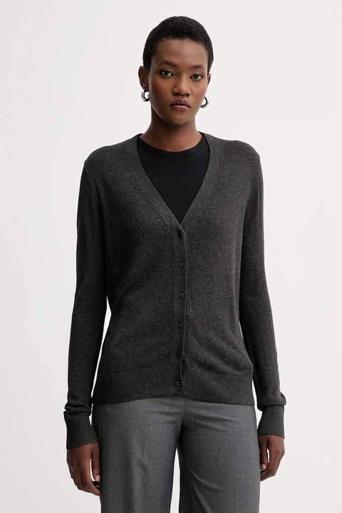 Calvin Klein kardigan damski kolor szary lekki LV044C346G - zdjęcie produktu nr 1